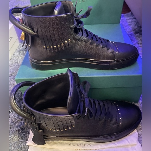 Buscemi 125MM Fringe Stud  Mens Sneakers, Black, Size 44(11) - Picture 2 of 8